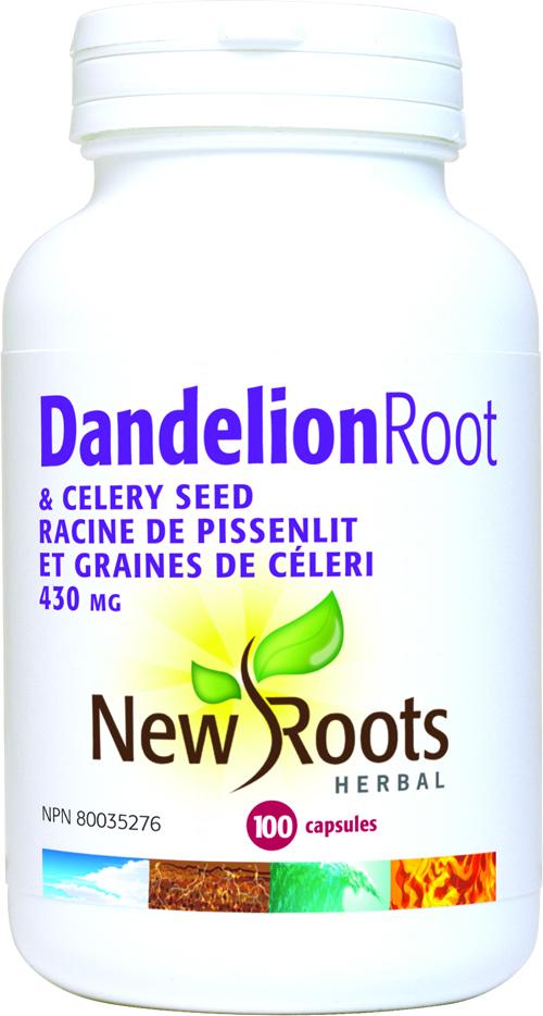New Roots Dandelion Root & Celery Seed 430 mg 100 VCaps Image 1