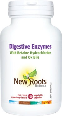 New Roots Digestive Enzymes with Betaine Hydrochloride 100 VCaps Image 1