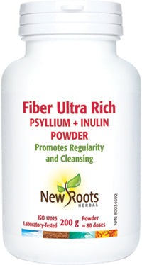 New Roots Fiber Ultra Rich Psyllium + Inulin Powder 200 g Image 1