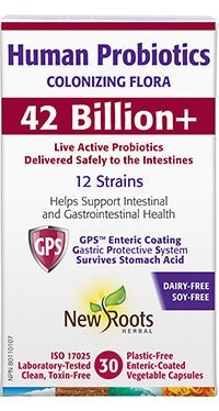 New Roots Human Probiotics 42 Billion+ CFU 30 VCaps Image 1
