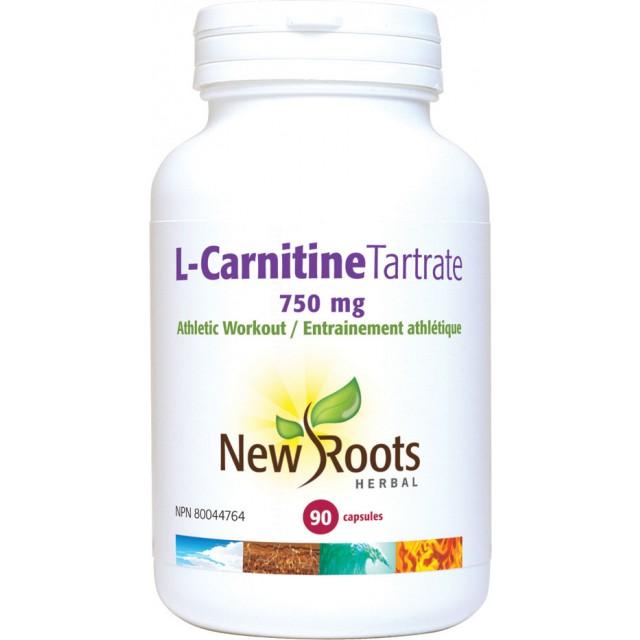 New Roots L-Carnitine Tartrate 750 mg 90 VCaps Image 1