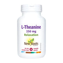 New Roots L-Theanine 250 mg V-Caps bottle, featuring a calming green tea leaf design.New Roots L-Theanine 250 mg V-Caps bottle, featuring a calming green tea leaf design.