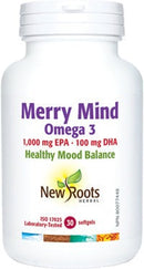 New Roots Merry Mind Omega 1000 EPA - 100 mg DHA 30 Softgels Image 1