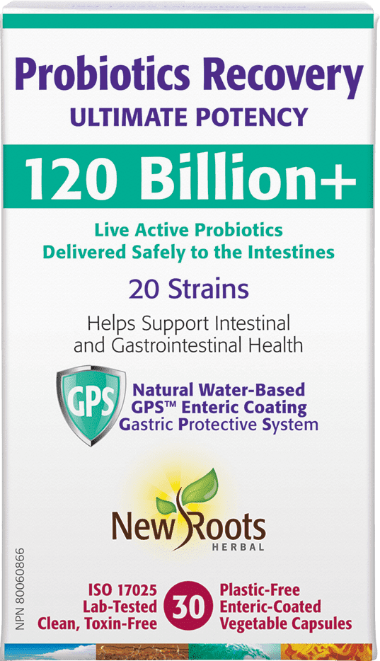 New Roots Probiotic Recovery 120 Billion+ CFU 30 VCaps Image 1