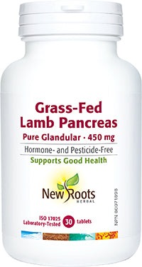 New Roots Pure Pancreas Raw Glandular 450 mg 30 Tablets Image 1