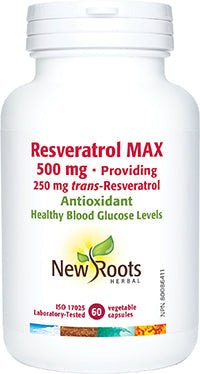 New Roots Resveratrol Max 500 mg 60 VCaps Image 1