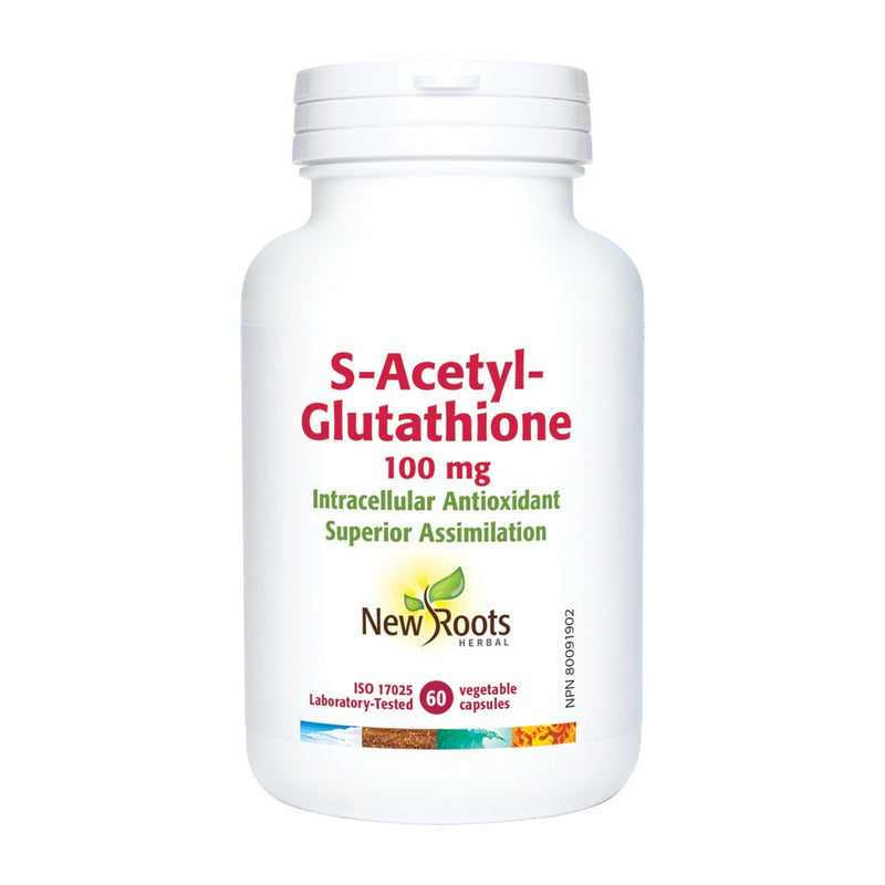 New Roots S-Acetyl-Glutathione 100 mg 60 VCaps Image 1