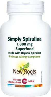 New Roots Simply Spirulina 1000 mg 180 Tablets Image 1
