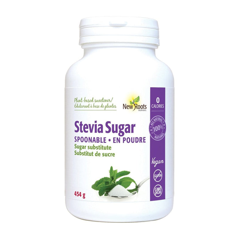 New Roots Stevia Sugar Spoonable Powder 454 g Image 1
