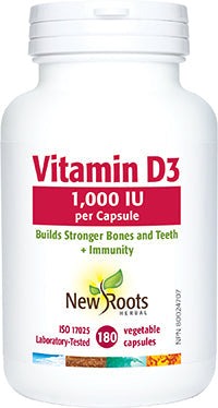 New Roots Vitamin D3 1000 IU 180 VCaps Image 1