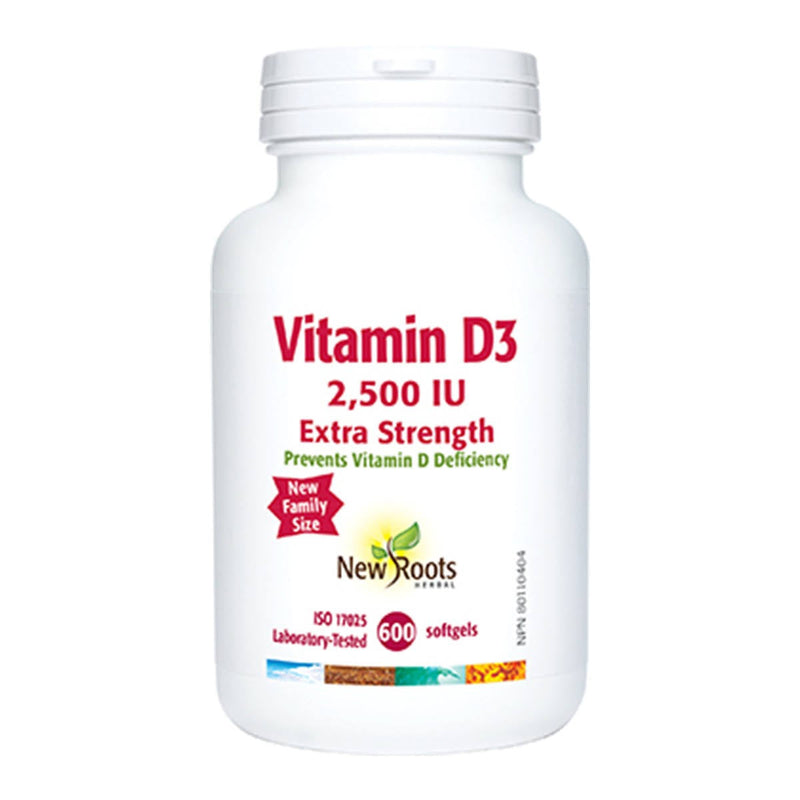 New Roots Vitamin D3 2500 IU Extra Strength Softgels Image 5