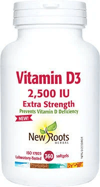 New Roots Vitamin D3 2500 IU Extra Strength Softgels Image 3