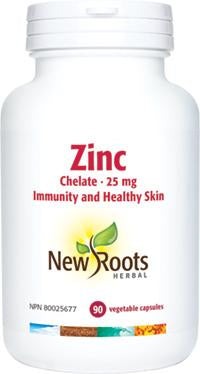 New Roots Zinc Chelate 25 mg 90 VCaps Image 1