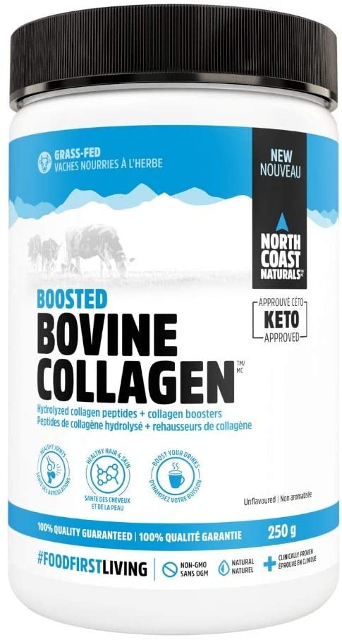 North Coast Naturals Boosted Bovine Collagen Powder - Unflavoured 250 g Image 1