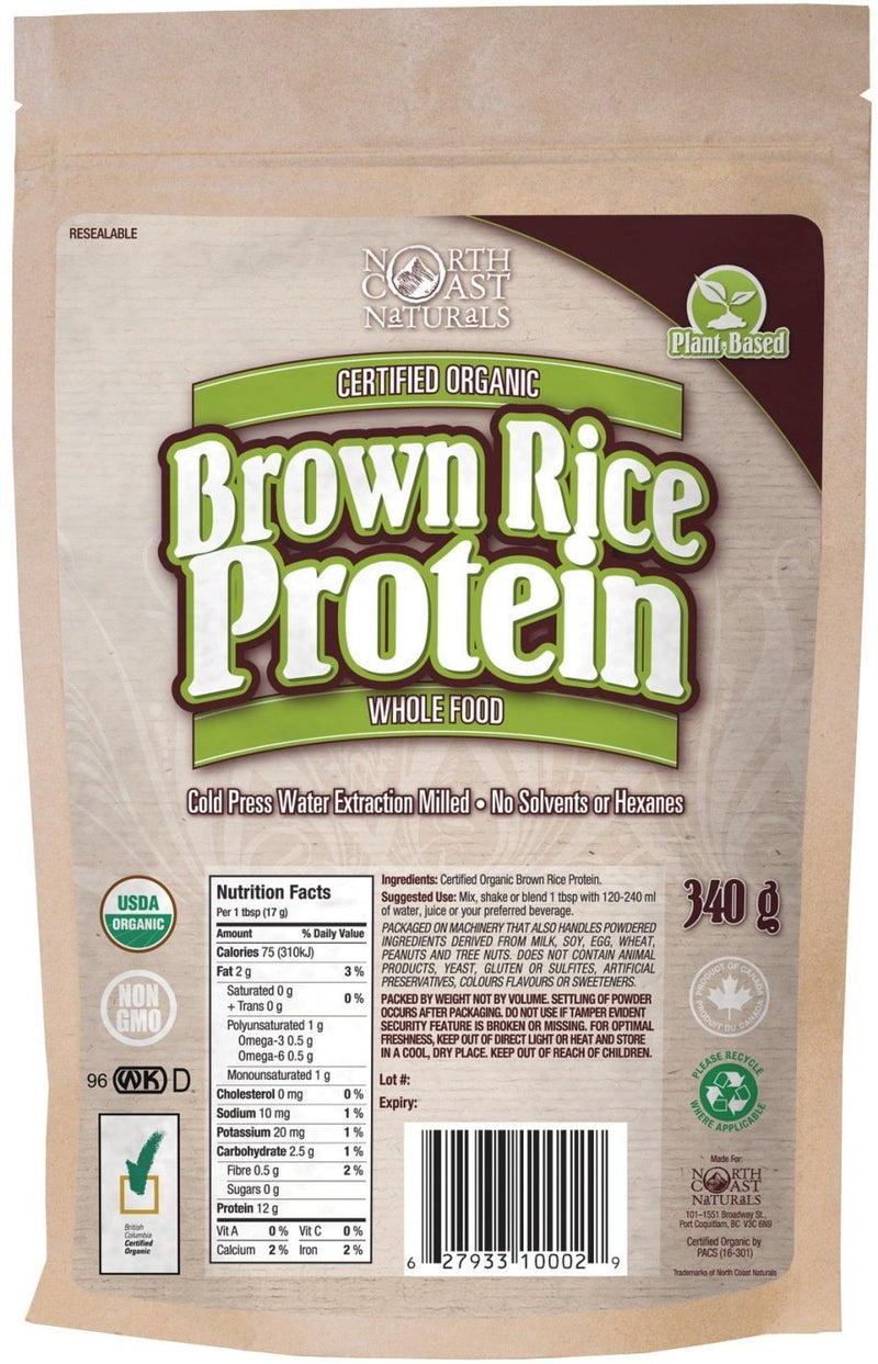 North Coast Naturals Organic Brown Rice Protein 340 g Image 1