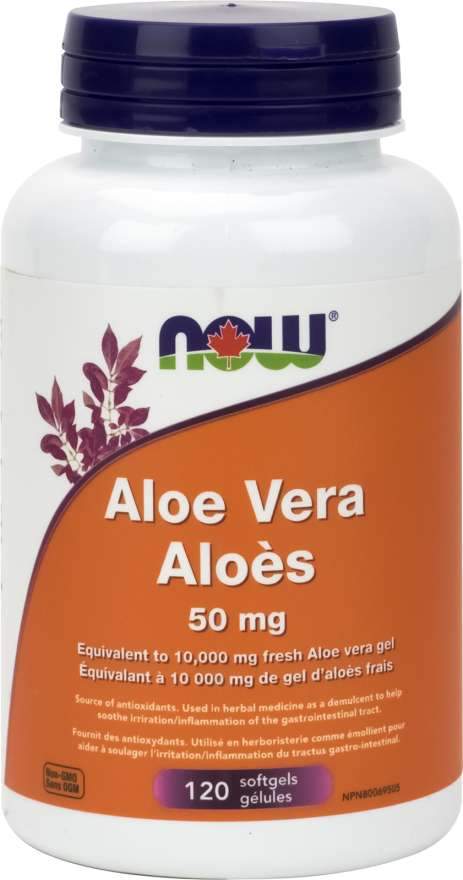 Now Aloe Vera Concentrate 50 mg 120 Softgels Image 1