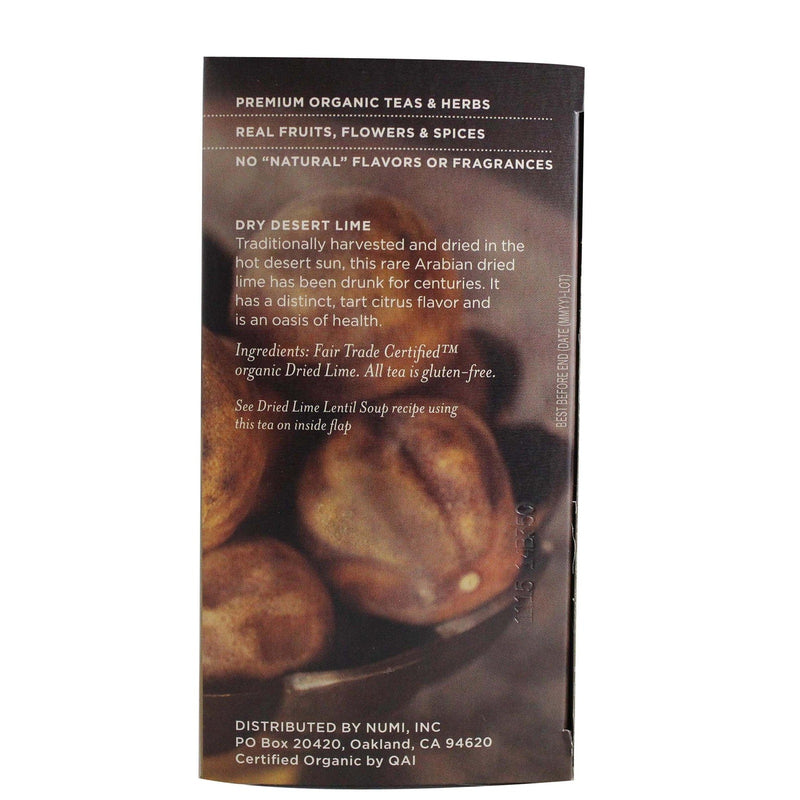 Numi Organic - Dry Desert Lime 18 Tea Bags Image 2
