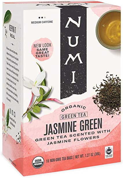 Numi Organic - Jasmine Green 18 Tea Bags Image 4