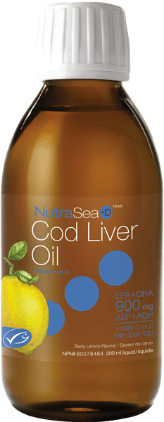 NutraSea +D Cod Liver Oil - Zesty Lemon 200 mL Image 1