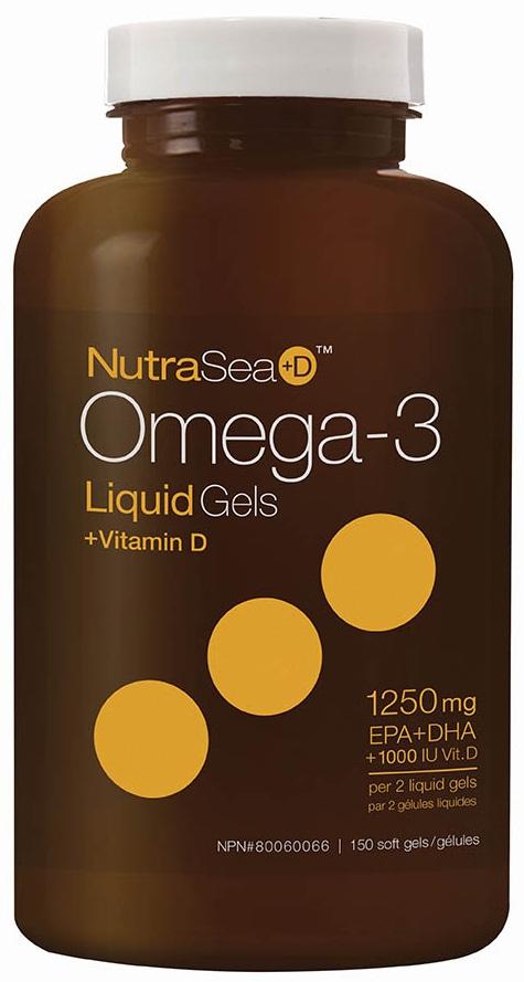 NutraSea+D Omega-3 Liquid Gels + Vitamin D 1250 mg Softgels Image 1