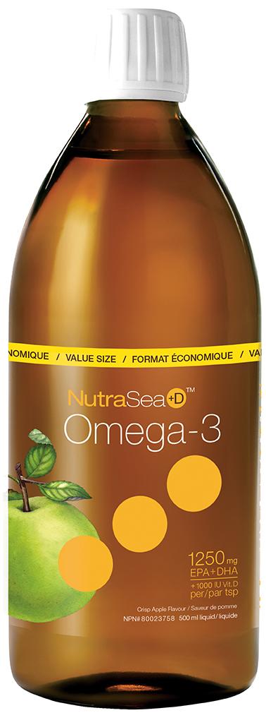 NutraSea+D Omega-3 + Vitamin D 1250 mg - Crisp Apple Image 1