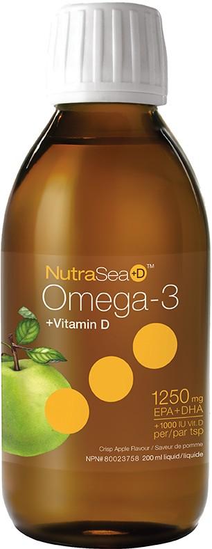 NutraSea+D Omega-3 + Vitamin D 1250 mg - Crisp Apple Image 2