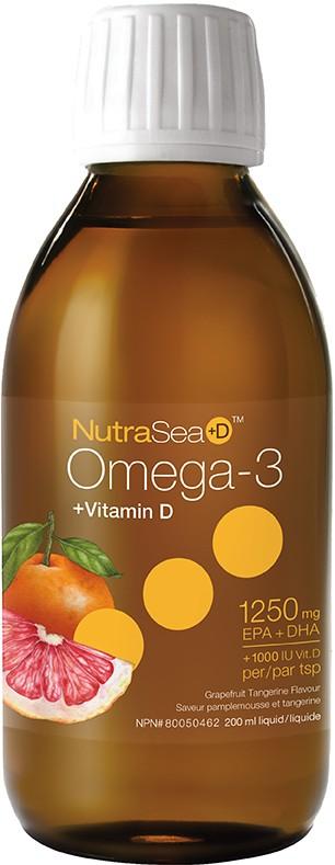 NutraSea+D Omega-3 + Vitamin D 1250 mg - Grapefruit Tangerine Image 1