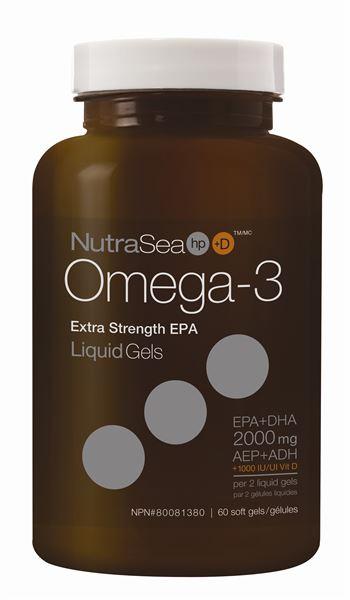 NutraSea HP+D Omega-3 Liquid Gels Extra Strength EPA 2000 mg 60 Softgels Image 1