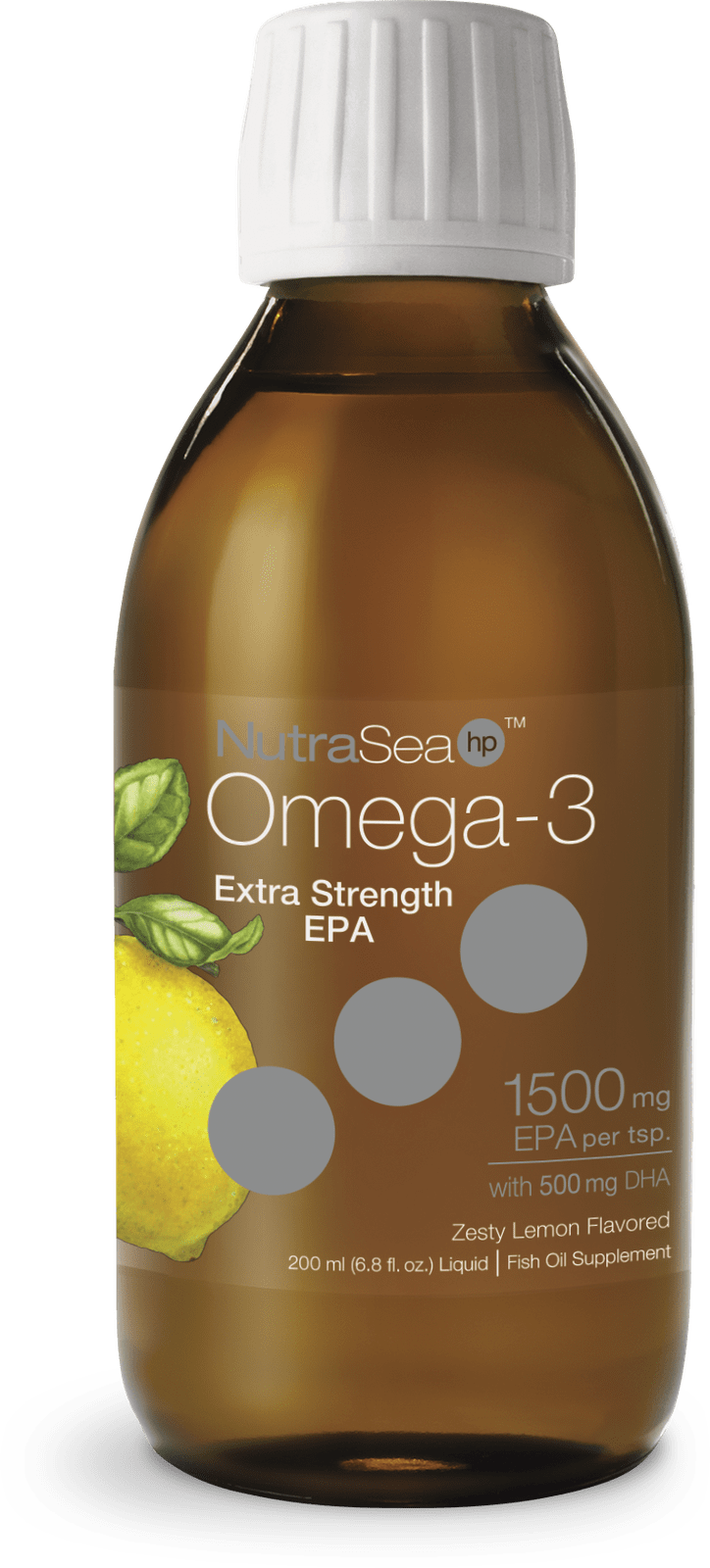 NutraSea HP Omega-3 Extra Strength EPA 1500 mg - Zesty Lemon 200 mL Image 1