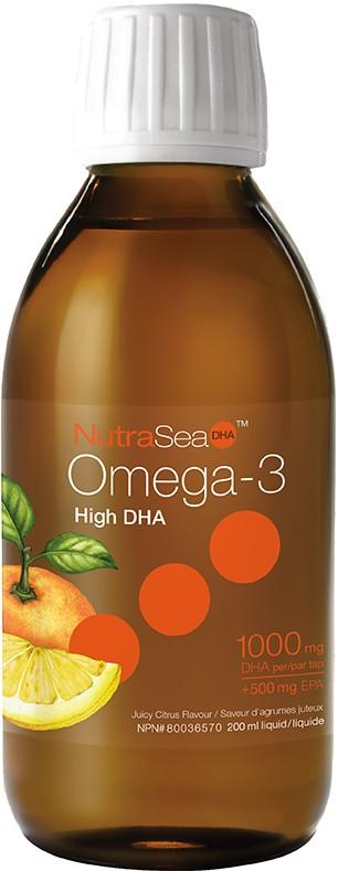 NutraSea Omega-3 High DHA 1000 mg - Juicy Citrus 200 mL Image 1