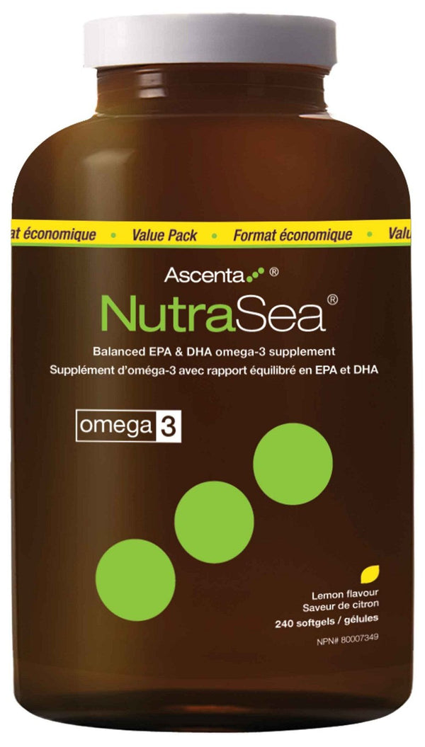 NutraSea Omega-3 - Lemon 240 Softgels Image 1