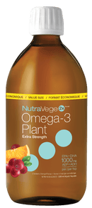 NutraVege2x Omega-3 Plant Extra Strength 1000 mg - Cranberry Orange Image 2