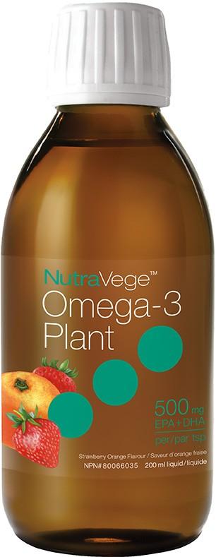 NutraVege Omega-3 Plant 500 mg - Strawberry Orange Image 1