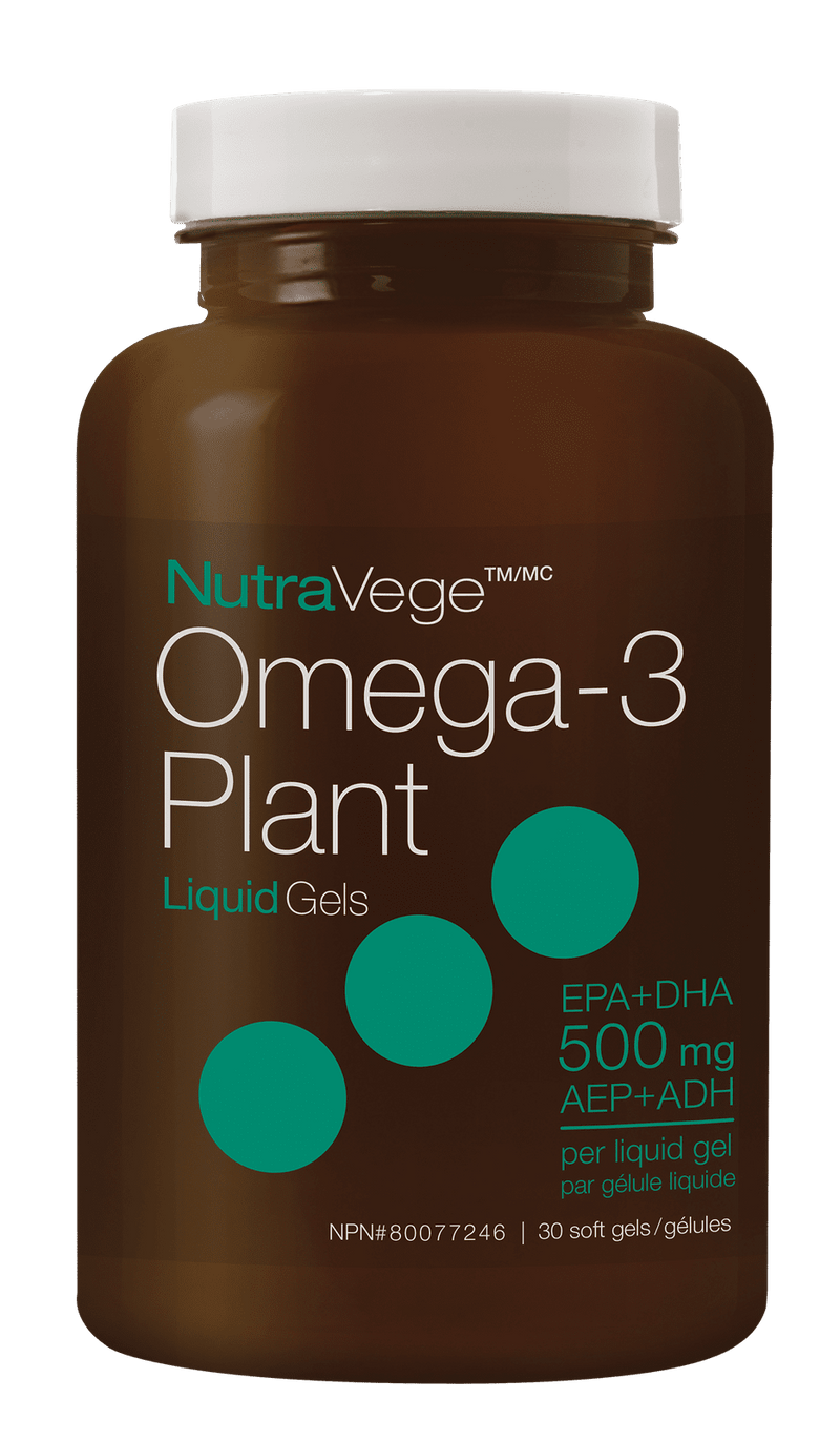 NutraVege Omega-3 Plant Liquid Gels 500 mg 30 Softgels Image 1