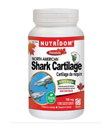 Nutridom North American Shark Cartilage 750 mg 120 VCaps Image 1