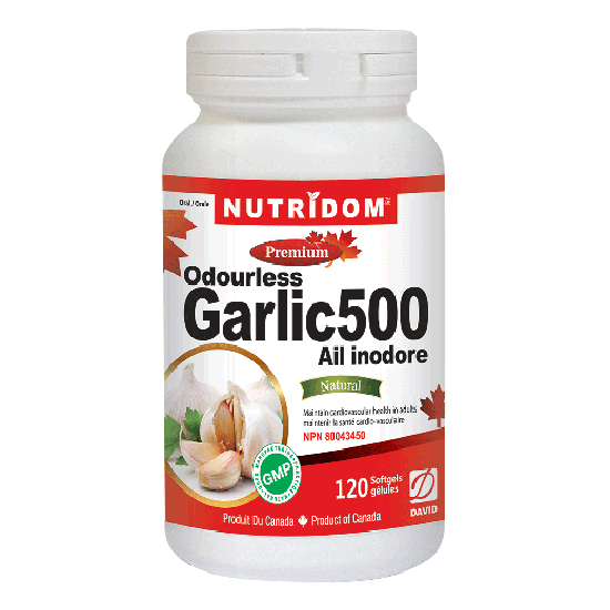 Nutridom Odourless Garlic500 120 Softgels Image 1