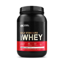 Optimum Nutrition Gold Standard 100% Whey Protein in Cookies & Cream flavor, featuring a black and gold tub with a bold red accent and clear nutritional labeling.