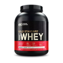 Front view of Optimum Nutrition Gold Standard Whey Protein powder container, Cookies & Cream flavor, highlighting 24g protein per serving and premium quality branding.