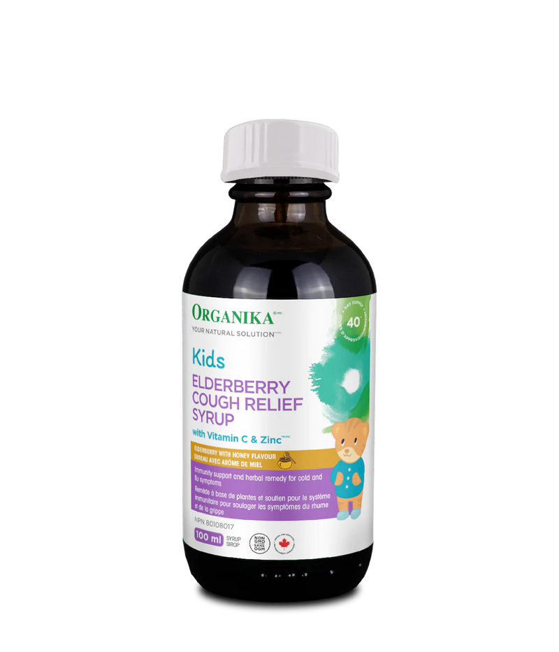 Organika Kids Cough Relief Syrup - Elderberry with Honey (100 mL)