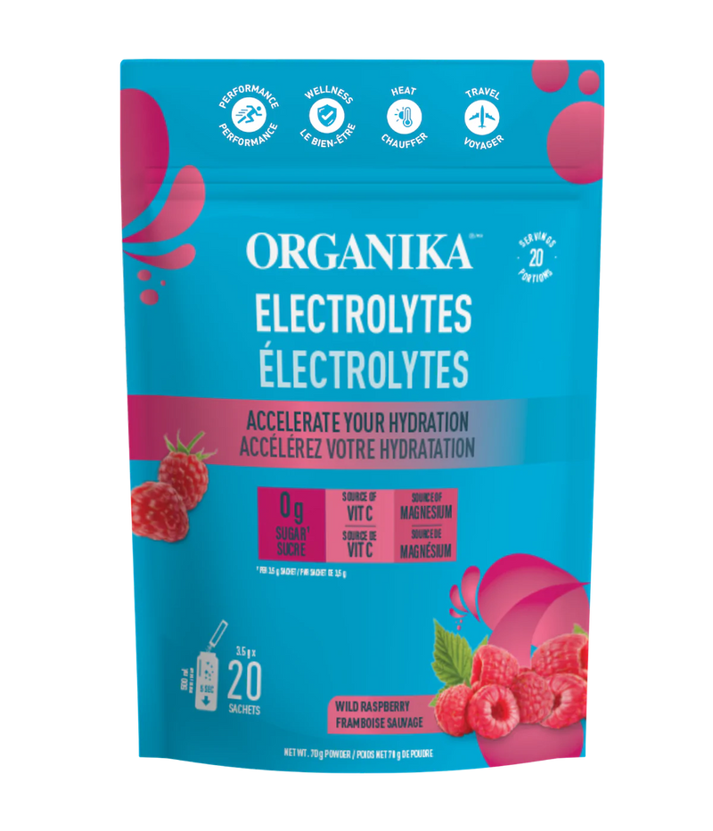 Organika Electrolytes 3.5 g - Wild Raspberry (20 Sachets)