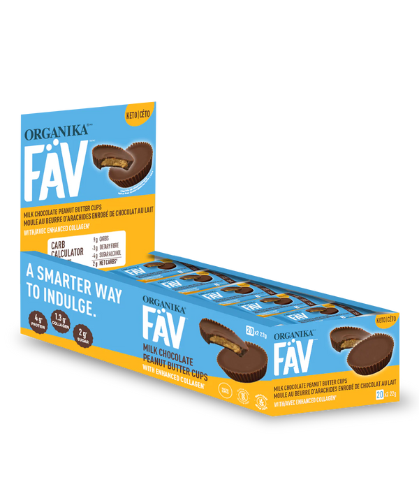 Organika FÄV Milk Chocolate Peanut Butter Cups with Enchanced Collagen