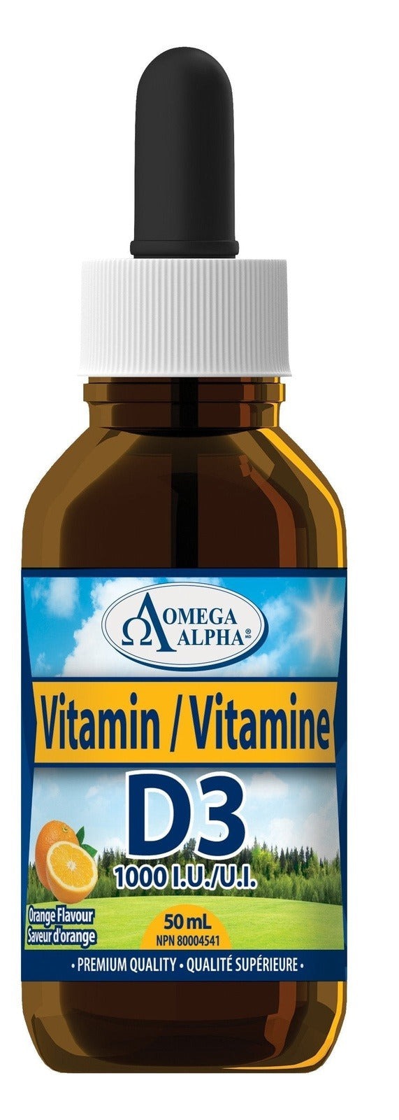 Omega Alpha Vitamin D3 1000 IU - Orange 50 mL Image 1