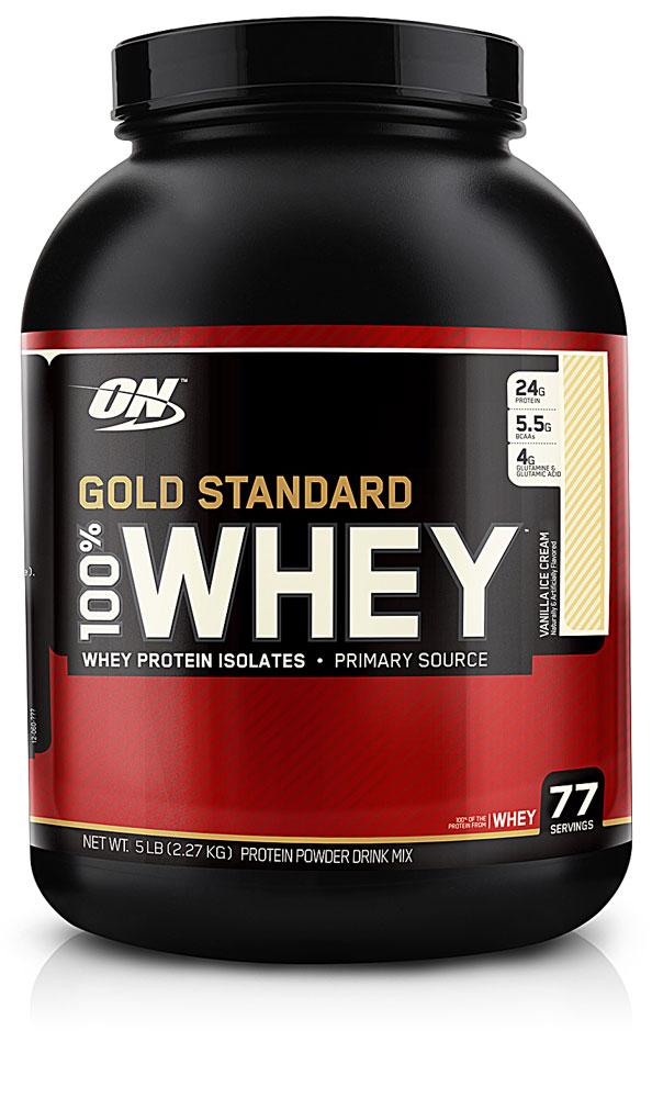 Optimum Nutrition Gold Standard 100% Whey - Vanilla Ice Cream 5 lbs Clearance EXP NOV2022 Image 1