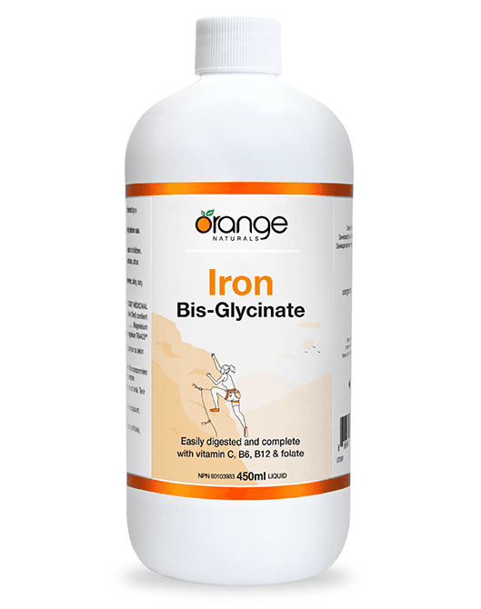Orange Naturals Iron Bis-Glycinate 450 mL Image 1
