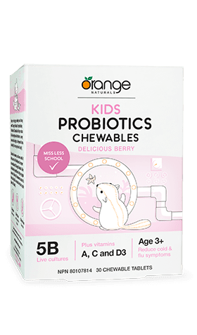 Orange Naturals Kids Probiotic Chewables - Delicious Berry 30 Tablets Image 1
