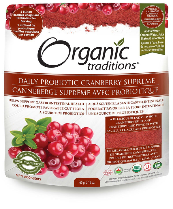 Organic Traditions Daily Probiotic Cranberry Supreme 60 g Image 1