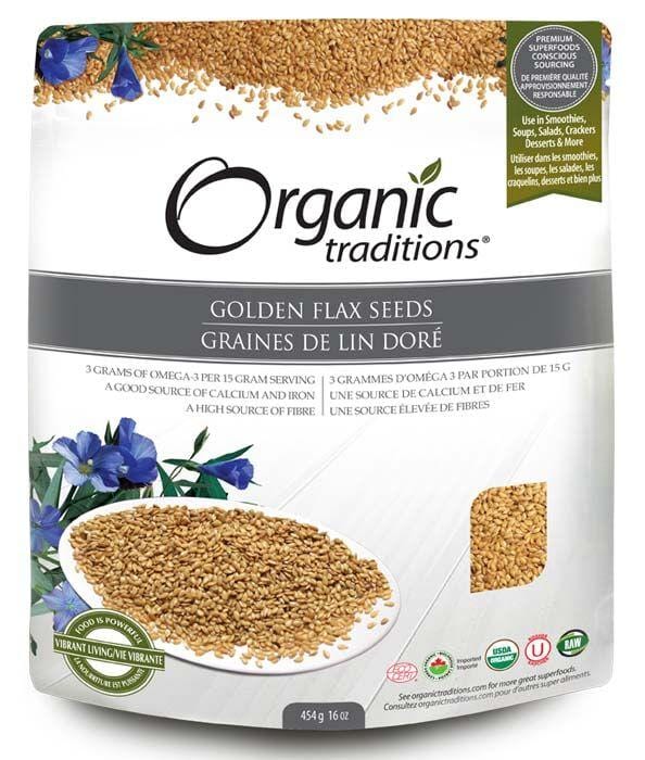 Organic Traditions Golden Flax Seeds 454 g Image 1