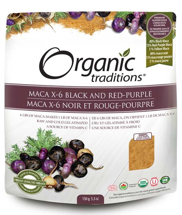 Organic Traditions Maca X-6 Black and Red-Purple 150 g Image 1
