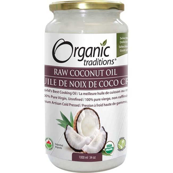 Organic Traditions Raw Coconut Oil 1000 mL Image 1