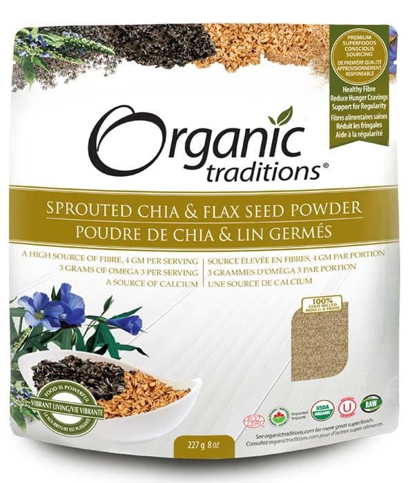 Organic Traditions Sprouted Chia & Flax Seed Powder 227 g Image 1
